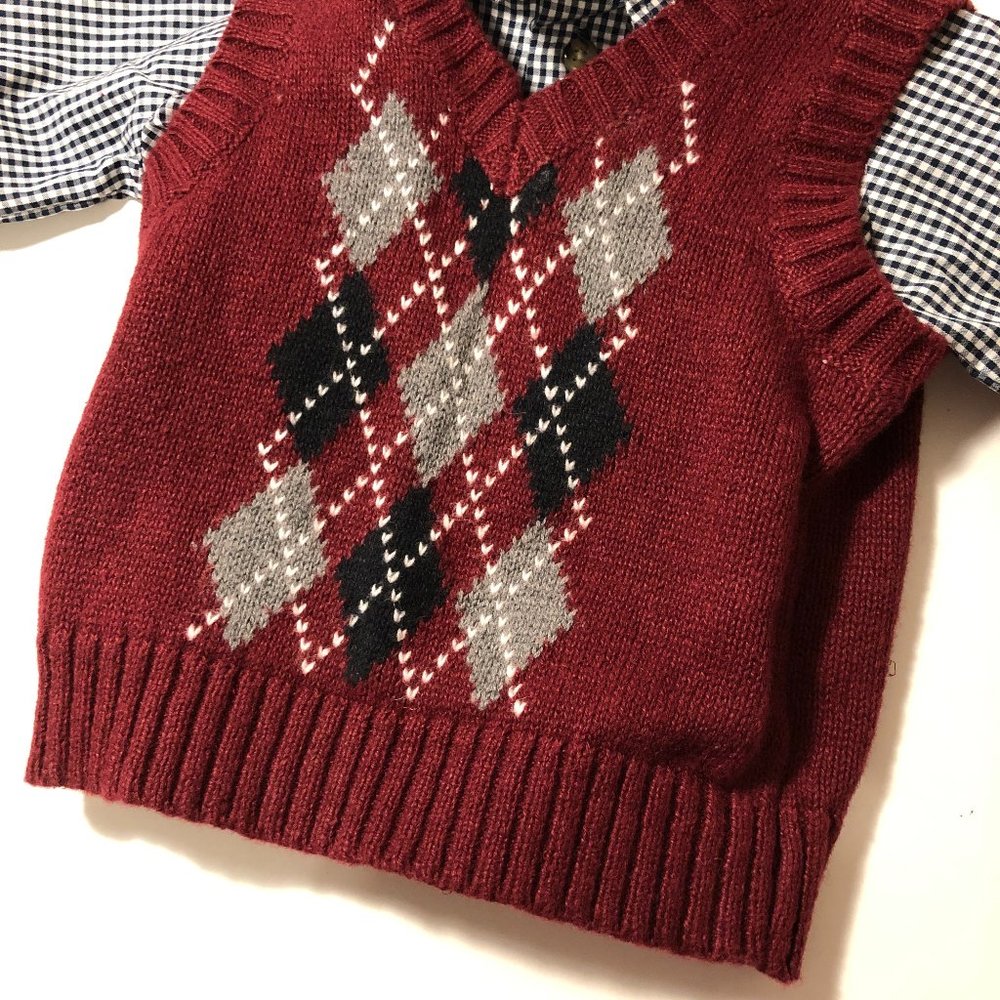 Shirt and Sweater Vest 2 piece